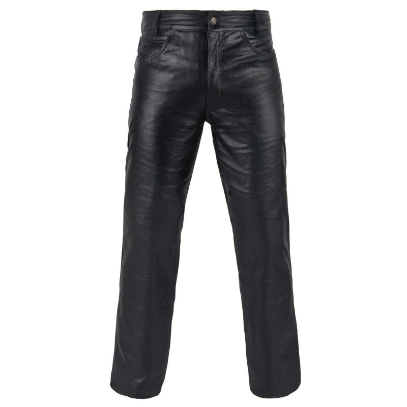 FNine Premium Leather Pants (42 Inches Waist) Black - Image 1